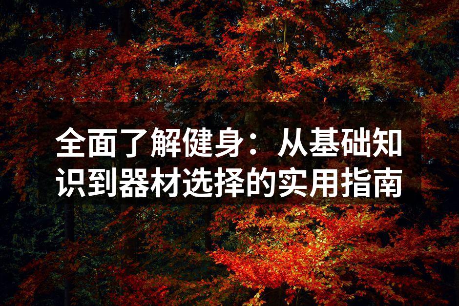 全面了解健身：从基础知识到器材选择的实用指南